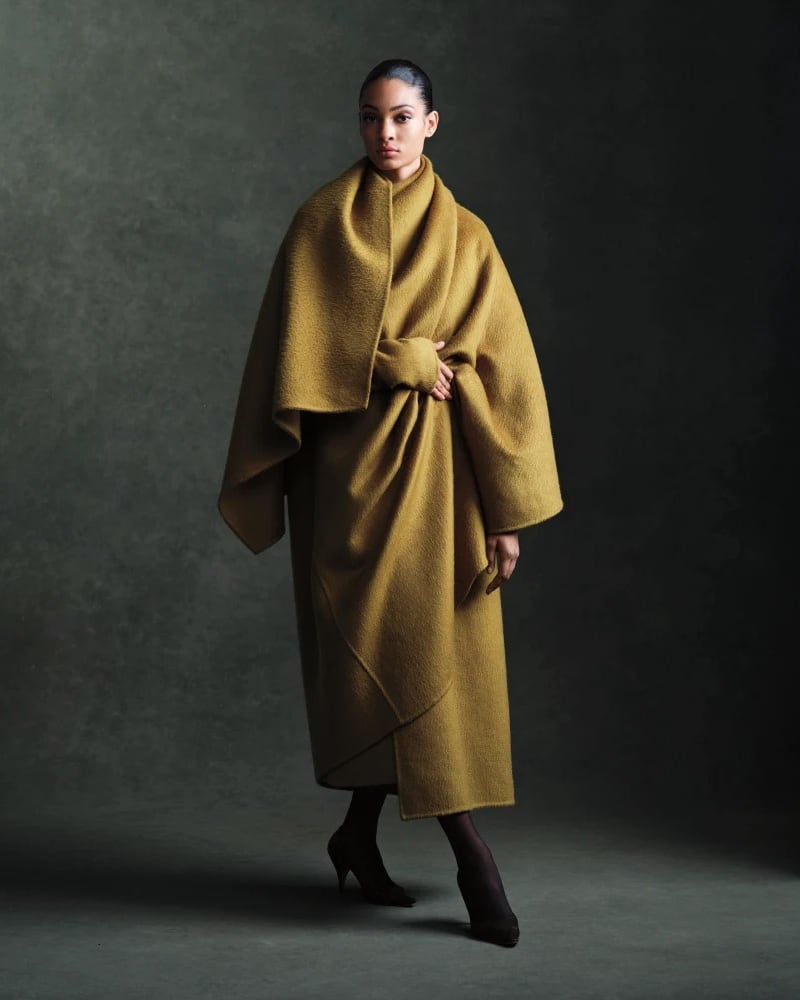 THE ROW Jan Long Cashmere Wrap Coat